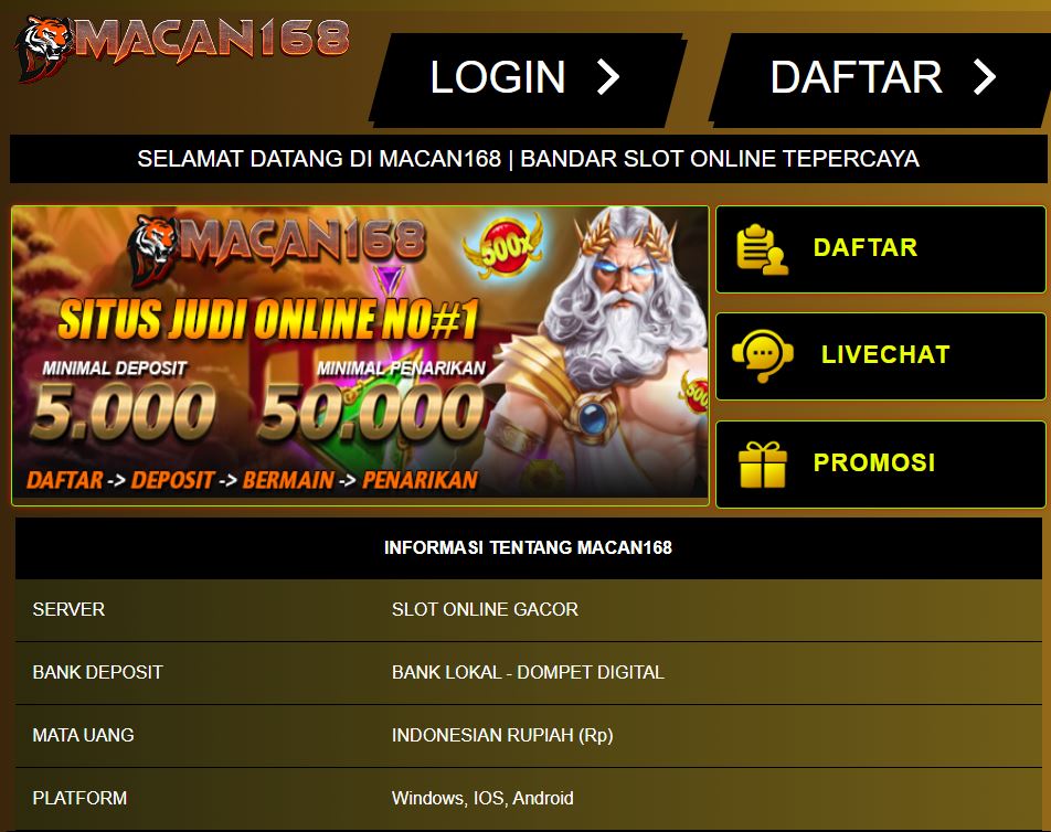 Situs Macan168 Agen Judi Togel Online Indonesia Terpercaya 2023